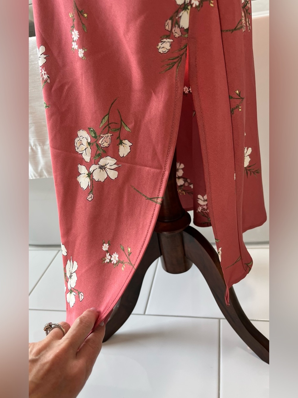 Inspired Hearts Dusty Rose Floral Slip Dress - Picture 6 of 12